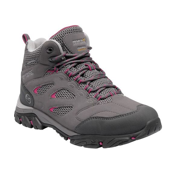 Regatta Womens/Ladies Holcombe IEP Mid Hiking Boots / Steel/Vivacious